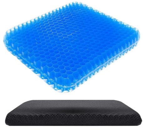 feyiubmen feyiubmen Cojín natural para la espalda y el asiento, relajación debido a la descompresión, gel ortopédico, asiento plegable para sillas de ruedas/asientos de coche/sillas de oficina con el