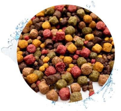 Warnick's Koifutter 10-Sorten-Mix mit Spirulina - 15 L, 3-6 mm - Fischfutter für Koi & Zierfrische - schwimmend & sinkend, gut verdaulich