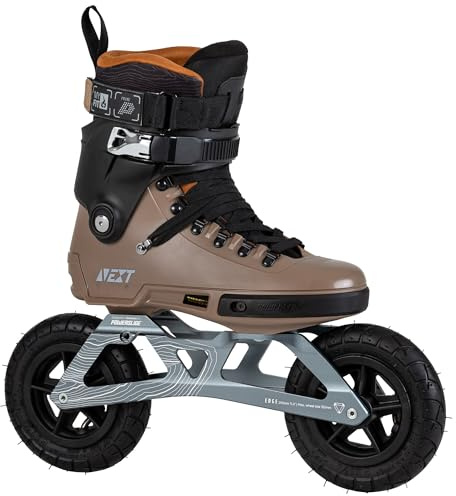Powerslide SUV Inline Skate Next Edge 150 Brown for Off-Road and Training - 150 mm Pneumatic Tyres and MYFIT Prime Liner, Inline Skates for Men and Women