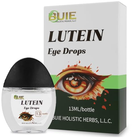 Lutein Eye Drops – Gentle Daily Eye Care with Lutein, Honeysuckle, Cassia Seed, Wild Chrysanthemum & Vitamin B6 – Hydrating, Preservative-Free, Lens-Friendly Formula – 0.5 fl oz