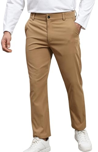 Curluriy Chino Trousers Hombre Clásico Informales Pantalón con Bolsillos Pantalones Botón Slim Fit Otoño Invierno