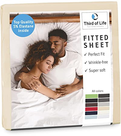 Premium Spannbettlaken 70x140 cm I Aus natürlicher und weicher Baumwolle I Das atmungsaktive Bettlaken BENE ist fussel- & faltenfrei I Designed in Germany I Jersey Bettbezug I 15 cm Höhe, 70x140cm