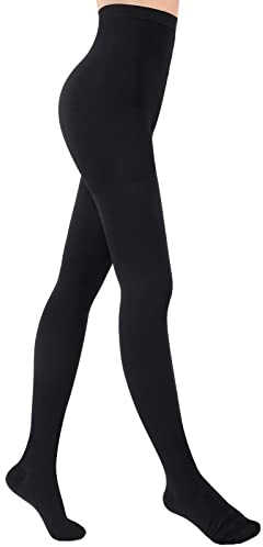 Evolyline 20-30 mmHg Collant de compression médicale pour homme et femme - Long classe II avec orteils fermés, compression graduée, Noir , XL