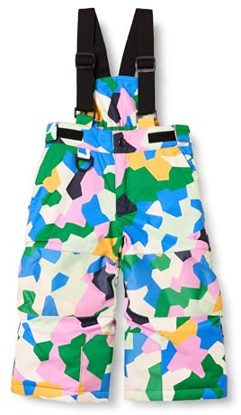 Amazon Essentials Pantaloni da Sci e da Neve Unisex Bambini e Ragazzi, Motivo Mimetico Geometrico, 6-7 Anni