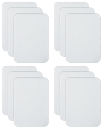 12 PCS Iron On Patches for Clothing 100% Cotton White Repair DIY Patch Inside & Outside Fabric Iron-on Patches Repair Decorating Kit for Pants Dress Shirts Coats Size 3 by 4-1/4 (7.5 cm x 10.5 cm)