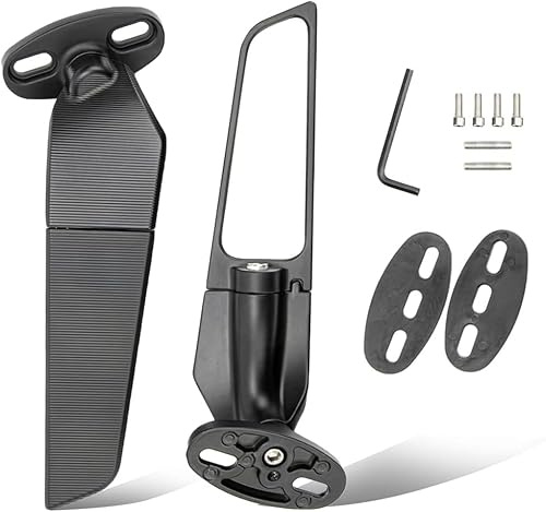 MROHRITE Specchio retrovisore per moto, specchietto laterale girevole regolabile, compatibile con Ninja 250 300 400 650 ZX10R ZX6R ZX-636 2019-2022
