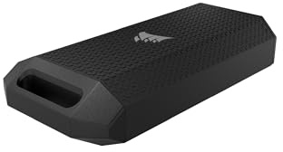 Corsair EX400U Survivor 1TB USB4 SSD Externa – hasta 4000 MB/s, Unidad Resistente IP55, Plug & Play para PC, Mac y iPad – Negro