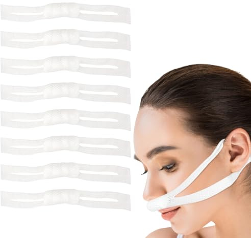 PBAHAUP 8 Pièces Pansements Nasaux Avec Boucles D'Oreilles,Compresses Pour Saignements Nez,Bandage Nasal Selon L'Op Stretch, Haute Capacité D'Absorption, B