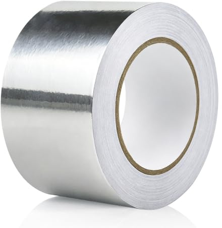 wordmouk 7,5 cm x 50 m aluminiumband vattentät aluminiumtejp silver metallisk tätningstejp värmeskydd självhäftande aluminiumtejp aluminiumtejp för tätning reparation isolering