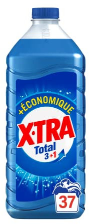 X•TRA Total EcoPack – 37 Lavages (1,85L) – Lessive Liquide Universelle Eco Recharge – Linge Blanc et Couleurs