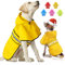 Weesiber Hunderegenmantel, Reflektierender Hund Regenmantel mit Leinenloch, wasserdichte Regenjacke Hunde Verstellbarer Hundeponcho Mit Kapuze (M, Gelb)
