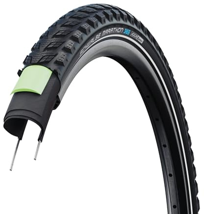 Schwalbe Marathon 365 Fahrradreifen – Ganzjahresreifen mit ADDIX 4Season Compound – GreenGuard Pannenschutz – Für E-Bikes & Citybikes – 20 bis 28 Zoll – Lamellenprofil für Jede Witterung