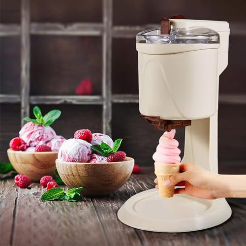 GEJLELDS Máquina de Helado Suave, máquina para Hacer Helados para el hogar, máquina automática para Hacer sorbetes de Yogur, máquina para Hacer Helados para licuadora portátil casera