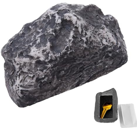 Fake Rock Key Storage Key Hider Outside Key Safe Rock Key Safe Outdoor Waterproof and Durable Hider Decoration Safe Holder Stone Box For Home Garden Yard Outdoor