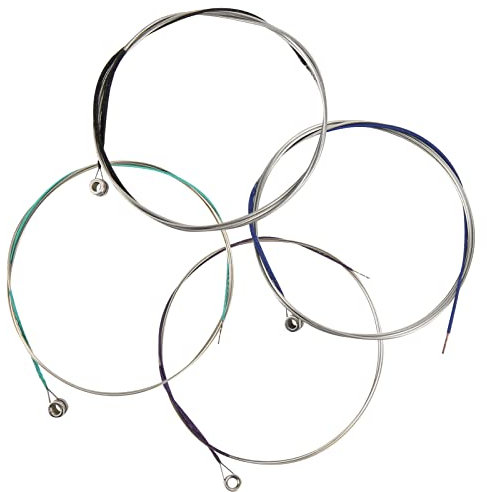 4 Stück Bratschensaiten A-1. Bratschensaiten, Violinsaitensatz D-2. G-3. C-4. Neusilber Umsponnener, Vernickelter Stahlkern mit Kugelende