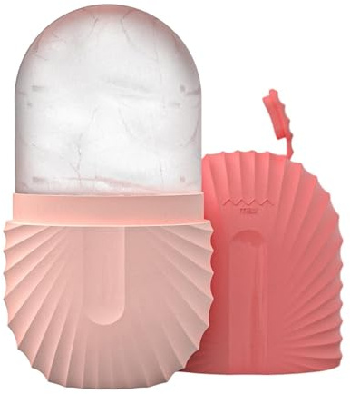 Rodillo de hielo facial – Rodillo de silicona de enfriamiento reutilizable, rodillos faciales de belleza, herramienta de masaje facial de silicona para el cuidado de la piel para la hinchazón de los