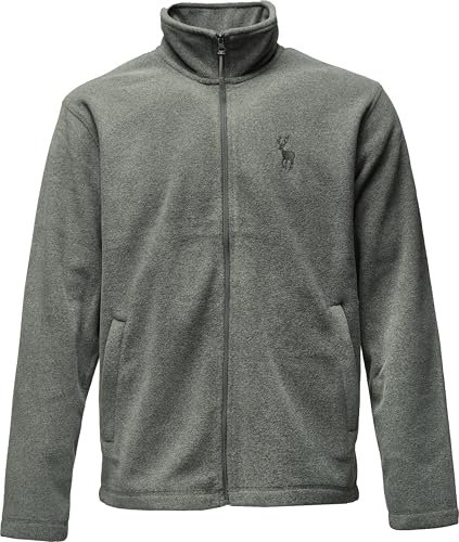 minifan Jäger Fleecejacke Herren - Hirsch Jägerjacke - Geschenk für Jäger - Jagdjacke Männer - Outdoorjacke Wandern Winter Herbst Jäger Kleidung Jagd Zubehör (M)