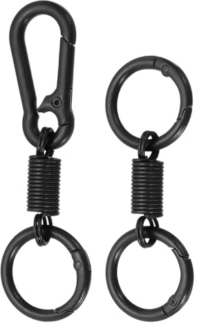 PATIKIL Porte-clés avec anneaux toriques, anneau à dégagement rapide, double anneau, mousqueton à ressort pour clés de voiture, sac à dos, femme, homme