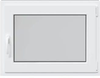 vidaXL Anthracite Basement Window - PVU Frame, Thermal Glass, Secure Tilt-and-Turn 80x60 cm