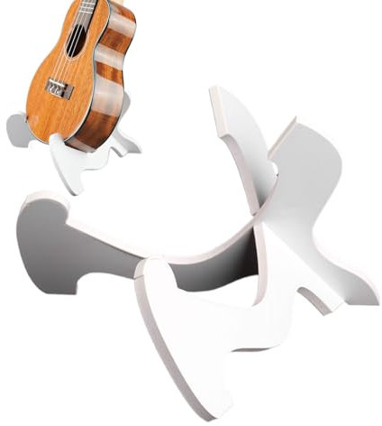 Generisch Supporto per ukulele, supporto per mandolino, in legno, rimovibile, antiscivolo, dimensioni di riso per basso, banjo, mandolino da 21 a 26 pollici