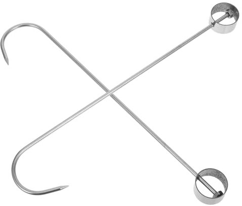 HEALLILY 2pièces à Viande Acier Inoxydable Outils De Cuisine Pour Accrocher Et Rôtir Poulet Canard Sausages Et Viandes Pour Bbq Et Grilling