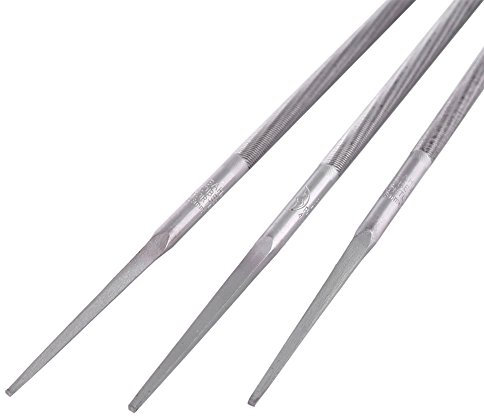 Spacnana Fichiers de L'annexe de la Chaîne Ronde - Ensemble en Acier 3pcs - Archives en Acier Archives de Tronçonneuse (4 Mm / 4,8 Mm / 5,5) (4 mm)