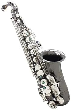 Professionell Saxofon Eb Altsaxofon Instrumentset Svart Nickelpläterad Med Fodral Och Tillbehör(Saxophone set 1)