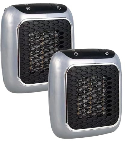 Heatflash Heater, Heatflash Plug in Ceramic Heater with Remote Control, Portable Space Heat Flash Heaters, Small Wall Room Heaters, Rapid Heating in 3 Seconds, 12 Hour Timing(2PCS)