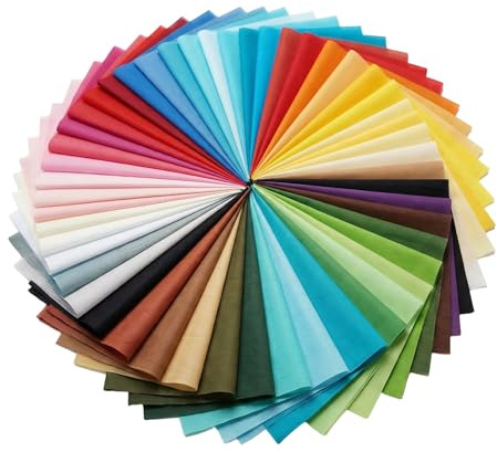 50 Pcs Cotton Fabric Squares, 8 x 8 Material for Sewing, Precut Multi-Colors Quilting Fabric for Sewing Artcraft Patchwork Bundle Beginners(20cm×20cm)