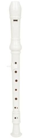 Blockflöjt 8 Hål ABS Soprano Trestegs Avtagbar | Tillverkad av ABS-hartsmaterial,den har en bra handkänsla,lättare att spela.(White)