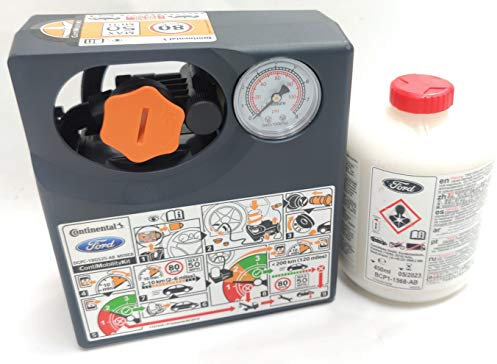 CONTINENTAL TYRE PUNCTURE REPAIR PUMP + SEALANT GLUE BOTTLE COMPRESSOR INFLATOR FOR ALL STANDARD VEHICLES sealant 2027