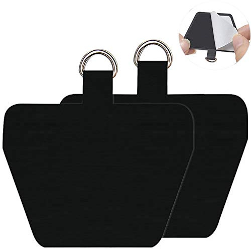COCASES Phone Tether Tab, Phone Lanyard Strap Tab, 2 Pack Black