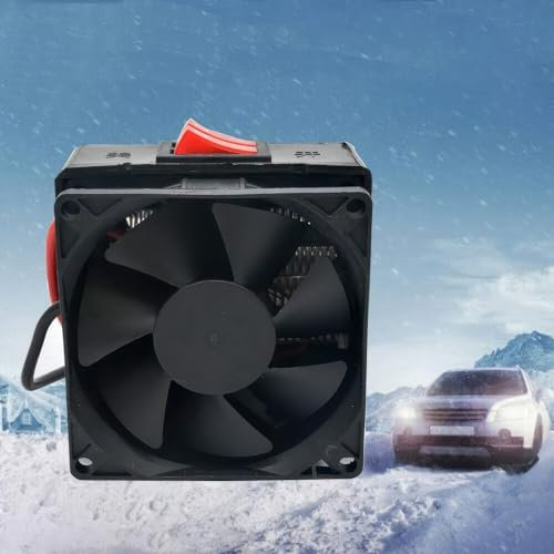 12V 200-300W Auto Heizlüfter Defroster, Riloer Anti-Fog 2-In-1 Heizung/Kühlung Mini-Autoheizung, Windschutzscheibe Demister Fenster Lüfter, Auto Winter Windschutz Demister mit 2 Temperatur