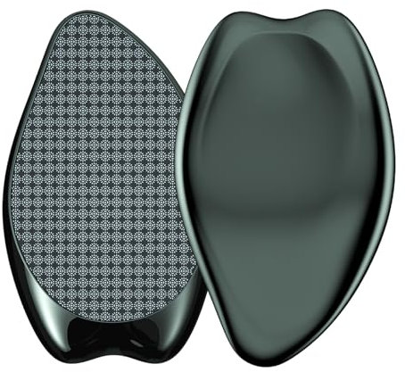 AnjoCare 2in1 Nano Glas Hornhautentferner,Hochwirksame Hornhaut Entfernung für Nass&Trocken Füsse,Professionelle Hornhautfeile hornhautraspel zur Fußpflege sicher&schnell Hornhautentfernung(Schwarz)