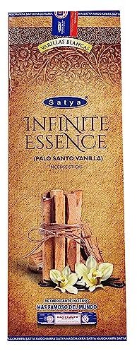 Satya Infinite Essence Räucherstäbchen, Limitierte Auflage, exklusiver Duft Palo Santo Vanille, insgesamt 120 Stäbchen