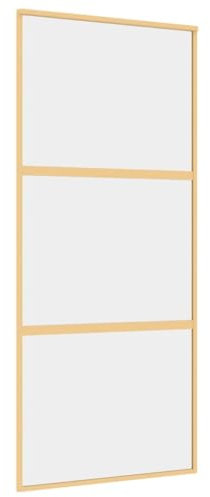 Gecheer Skjutdörr med skjutdörrsbeslag skjutdörrsbeslag glasdörr glasskjutdörr glasdörr dörr skjutdörrsystem skjutdörrsbeslag 90 x 205 cm (B x H) klart glas, aluminium