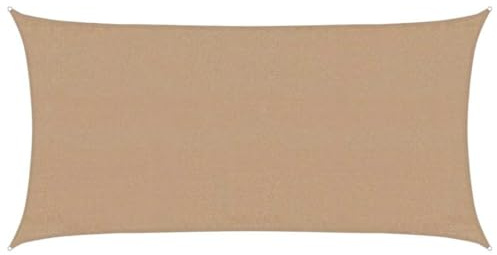 vidaXL Vela Parasole 160 g/m² Tortora 3x6 m in HDPE, Tende, Tende a Vela, Tende da Sole, Tenda a Vela, Tenda da Sole, Tenda Parasole, Tende Parasole