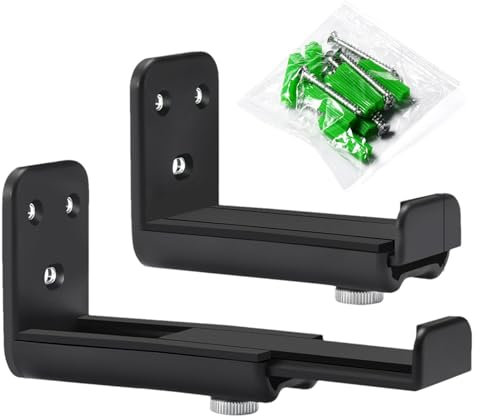 Staffe da parete per suono, supporto per altoparlante canale centrale, soundbar per montaggio a parete, montaggio a parete per soundbar regolabile, staffe da parete anti-goccia per altoparlanti per