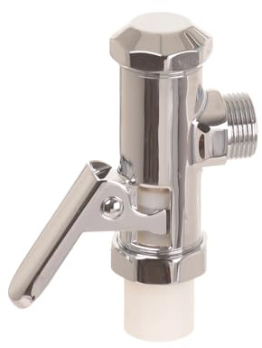 Aqbau® spolare wc 3/4 tum förkromad – mässingskropp, automatisk munstycksrengöringsnål, högkvalitativ toalettspolare, automatisk sköljmedel DN20 för toalett