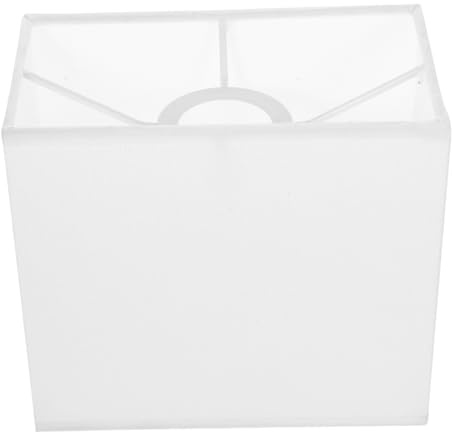 JUMPLAWN Rechteckiger Lampenschirm Aus Stoff Für Tisch- Und Stehlampen Ersatz Lampenschirm Weiß 7.09X6.50X3.94 Zoll Vielseitig Für Zuhause Hotel Und Büro