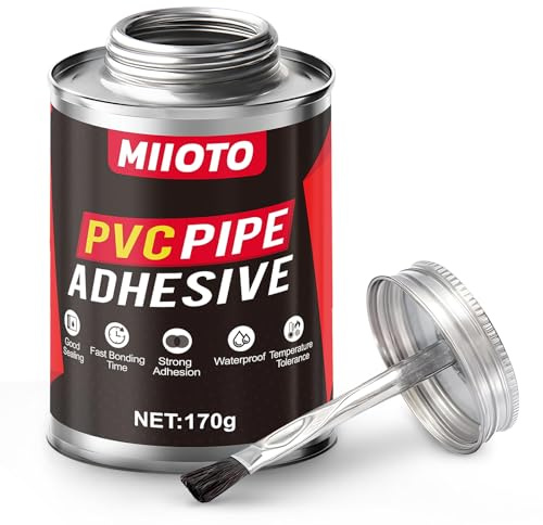Miioto Colle PVC Plomberie,Colle Neoprene Extra Forte,Colle Neoprene Gel,Colle Contact,Convient Bateaux Gonflables,Chaussures et Bâches d'étang,Bonne Imperméabilité et Temps de Collage Rapide, 170g