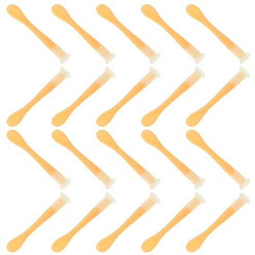 CONGARTENO Lot de 20 Outils Applicateurs à Succion pour Lentilles de Contact Jaunes, Extracteurs Réutilisables Bâtonnets Ergonomiques, Accessoires Compacts pour Porteurs, Usage Quotidien