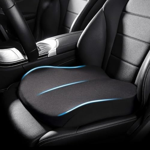 XDGDHSH Car Seat Cushion for BMW X6 X6M E71 E72 F16 F96 G06, Memory Foam Automotive Booster Seat Cushions, Ergonomic Comfort Pad for Cars, Trucks, Office Chairs & Wheelchairs,A Black