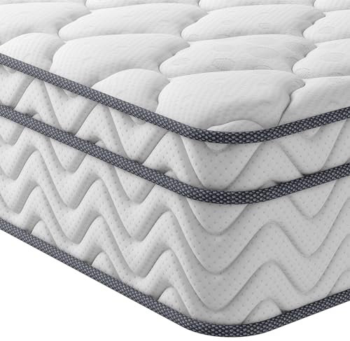 Vesgantti Matratze 160x200 7-Zonen Federkernmatratze Taschenfederkernmatratze Mittelfeste Orthopädischem Tonnentaschenfederkernmatratze (H3, Box-top 26cm)