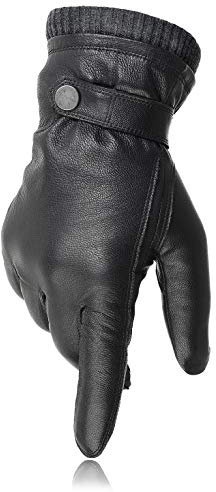 PEARLWOOD Herren Handschuhe FREDDIE I aus Ziegenleder I Schwarz Größe L