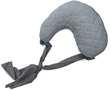 Chicco Boppy Anywhere Baby Nursing Pillow 0 Months Forward Anatomical Shape Nest Cushion for Breastfeeding or Feeding Bottle Grey
