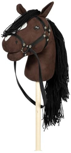 ByAstrup - Deluxe stokpaard met open mond - bruin