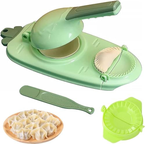 EUROXANTY-Máquina para Hacer Empanadillas,Dumpling 2 en 1 | Fabricante Manual de moldes para envoltorios de albóndigas | Prensa de Masa para Empanadas y albóndigas | Aparato de Cocina (Turquesa)