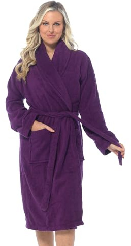 Undercover Ladies Towelling Robe LN566 Purple 16-18