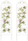 COSTWAY Lot de 2 Treillis de Jardin en Métal 180 x 50 cm, Clôture Décorative pour Plante Grimpante, Grille Fleurs Antirouille pour Jardin, Cour, Patio (Blanc)